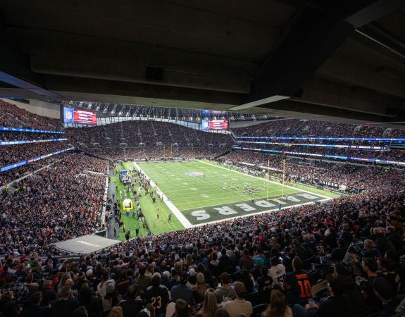 NFL 2019 fishbowl shot of Tottenham Hotspur stadium