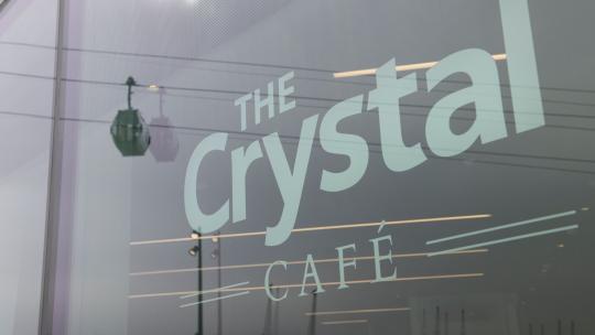 The Crystal Cafe sign