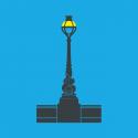 Drawing of a London Victorian lamp post