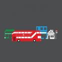 Drawing of London double decker bus