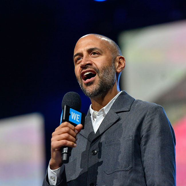 Matthew Ridder Young Ambassadors join Deputy Mayor Matthew Ryder on stage at We Day ...
