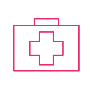 First aid icon, pink