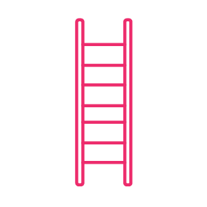 Ladder icon, pink