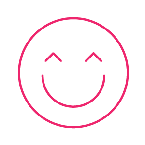 Happy face icon, grey