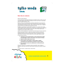 Water only schools - screenshot of parent letter (Polish)