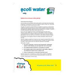 Water only schools - screenshot of parent letter (Romanian)