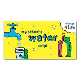 Water only schools - Facebook water tap visual