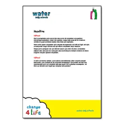 Water only schools - Headed paper template