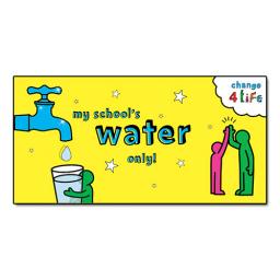 Water only schools - Twitter water tap visual