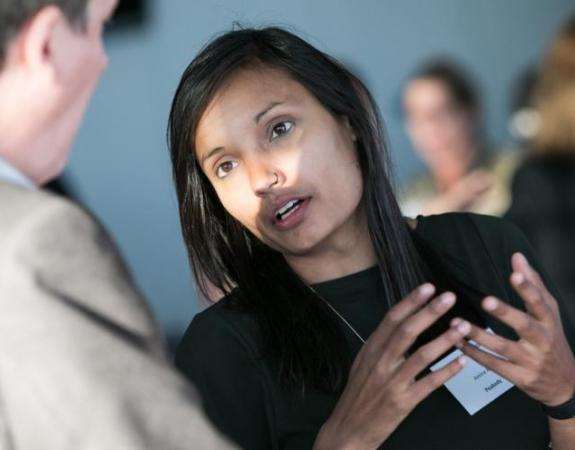 Woman networking at LEAN Awards 2019