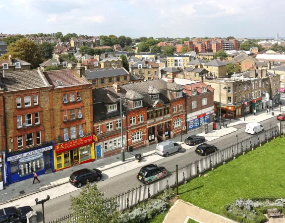 london high street aerial photo