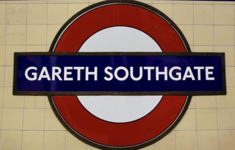 Tube sign Gareth Southgate