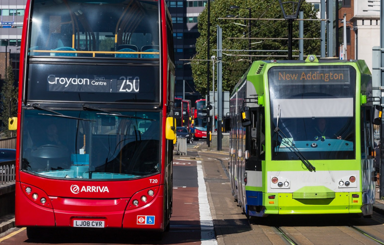 Bus and tram in Croydon