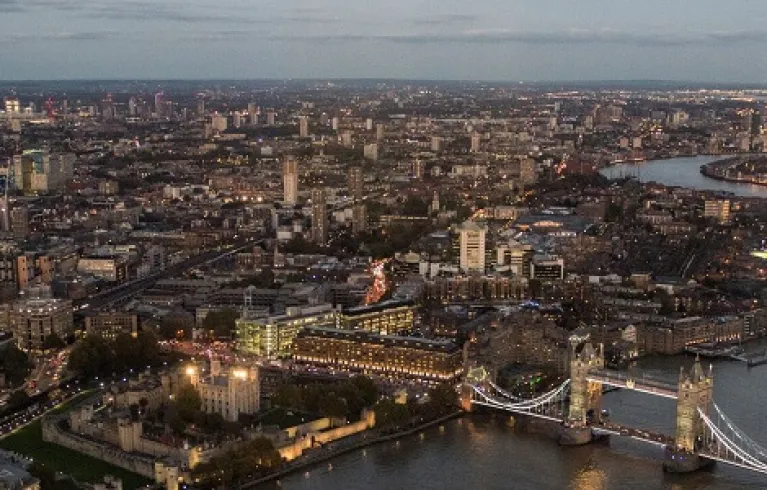 Aerial view of London