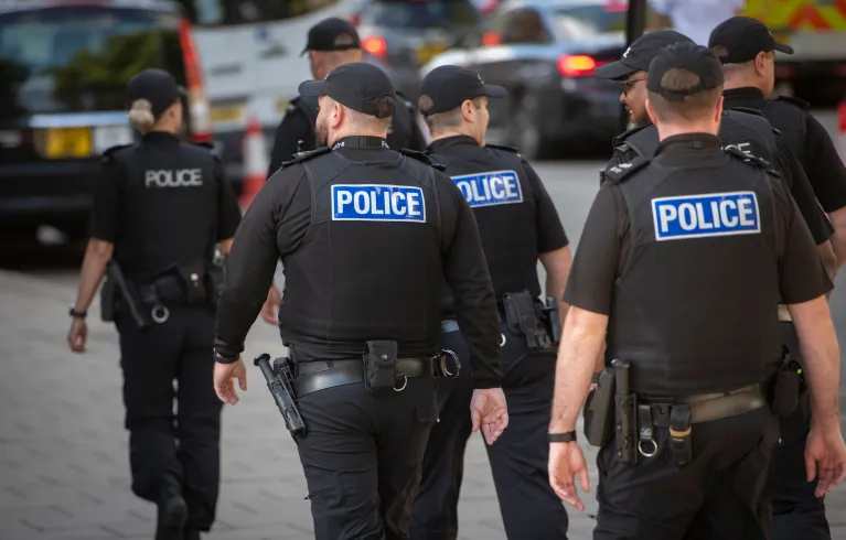 Police officers patrolling