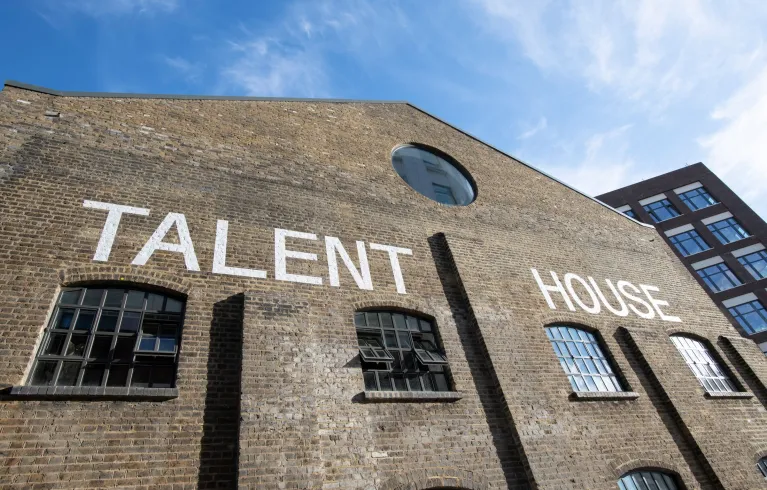 Building that reads on the side Talent House