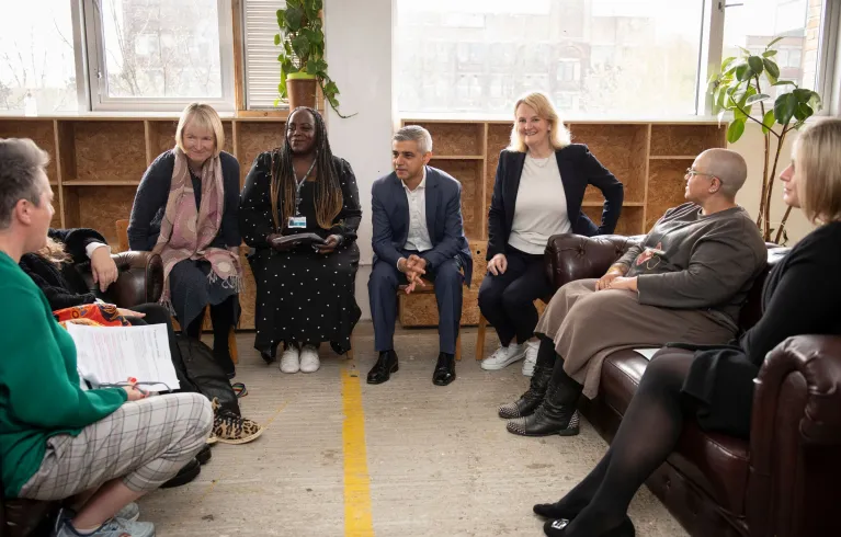 The Mayor Sadiq Khan and guests sitting at CAPVA event