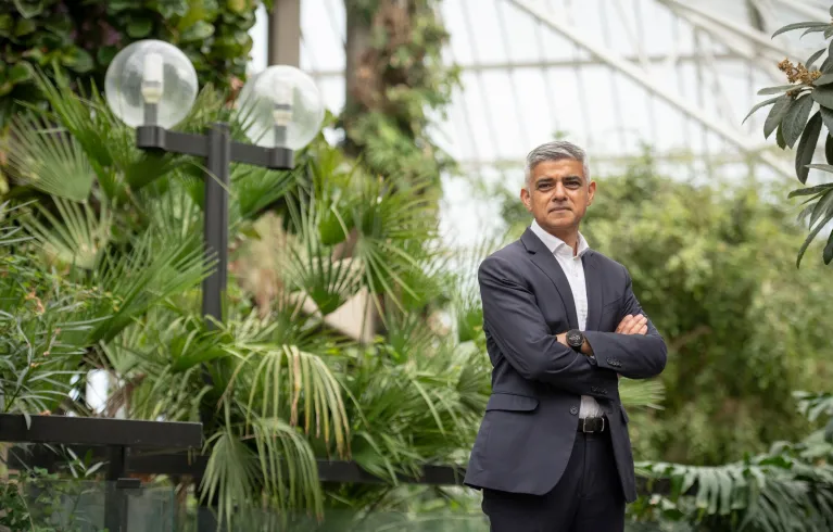Sadiq Khan at Barbican Conservatory