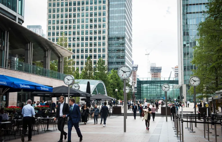 Londoners in Canary Wharf