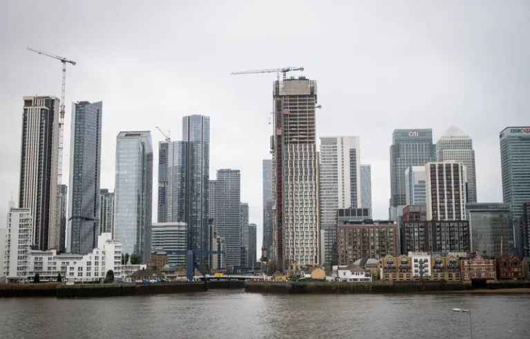 Royal India Docks Skyline during daytime