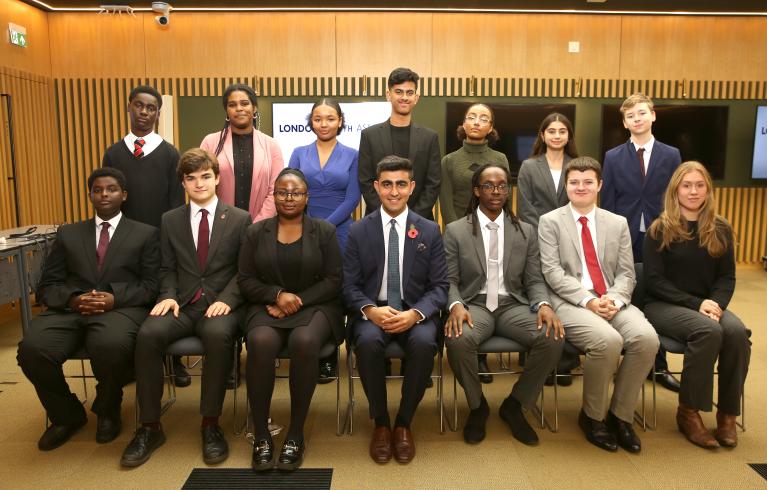 london youth assembly looking at camera