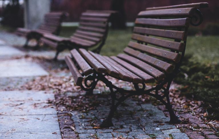 Benches in a park