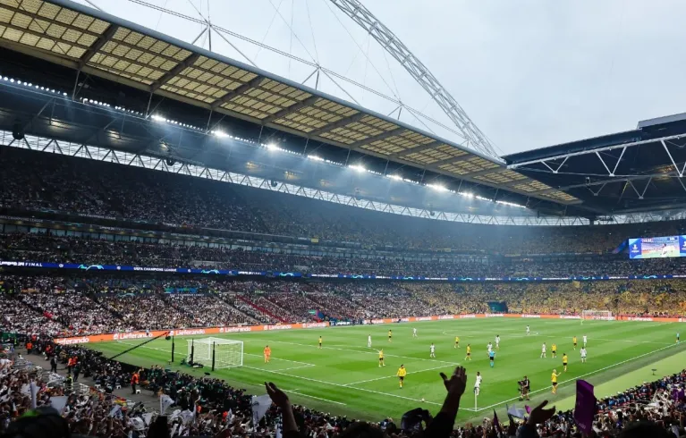 The Wembley Stadium football pitch
