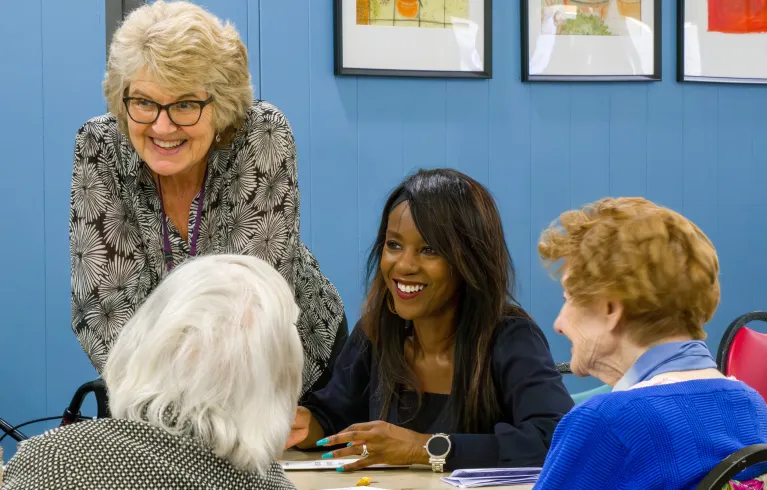 DM Debbie Weekes-Bernard with older Islington residents