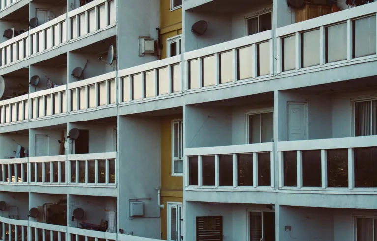 Flat balcony looking deserted