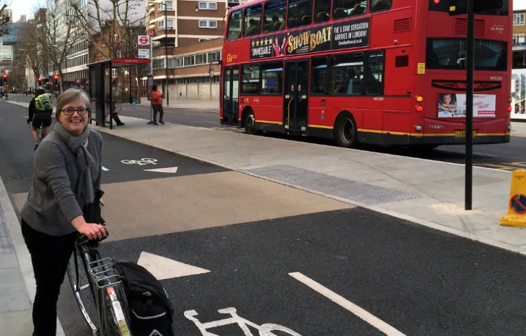 Caroline Russell on Blackfriars Road