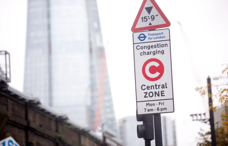 Congestion charge sign