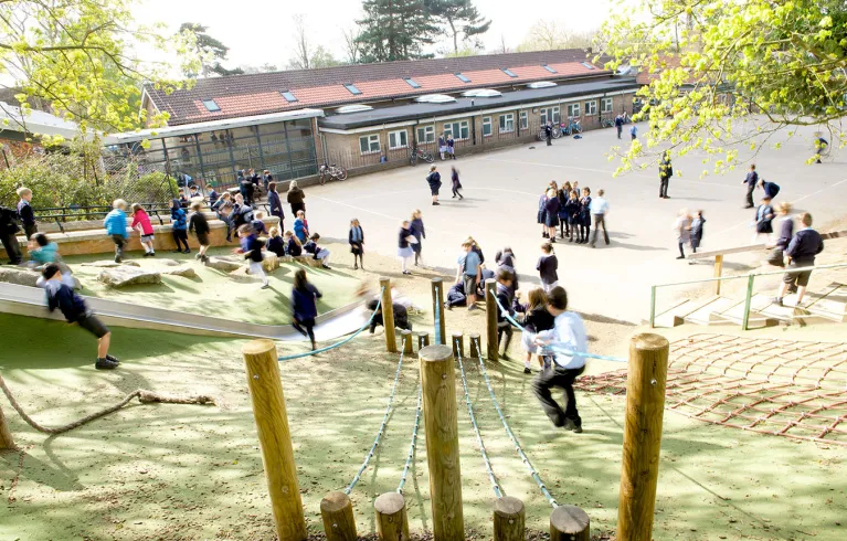 Children playing in the playground