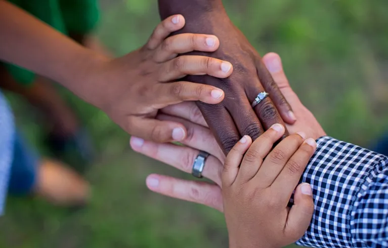 Family hands