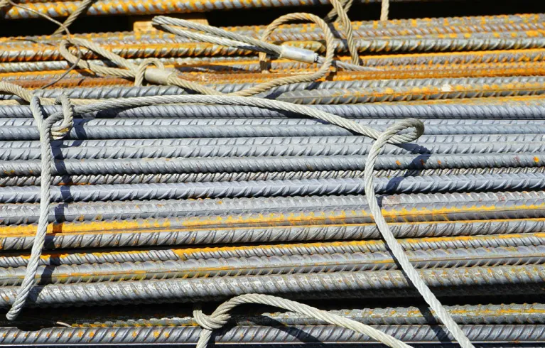 Iron rods used in construction