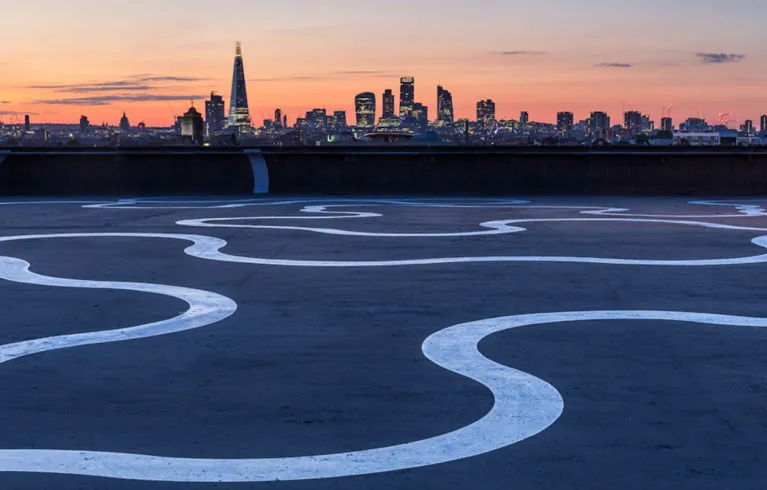London skyline at dusk
