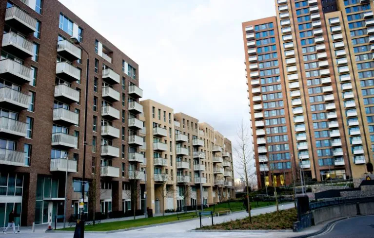 Building developments in the city