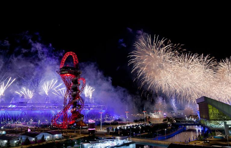 Fireworks at the Olympic Park