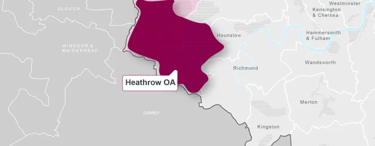 Heathrow on a map