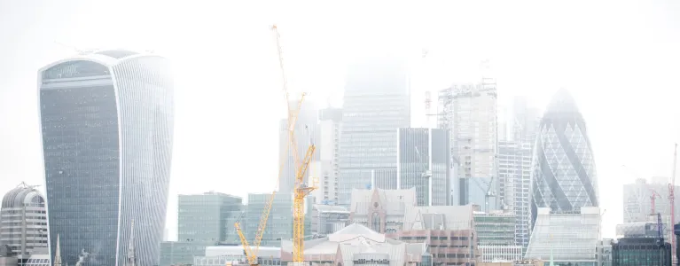 Foggy London Skyline