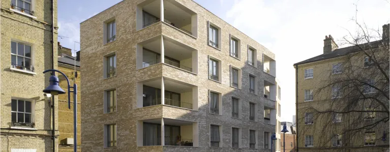 Image of a mock up building of flats