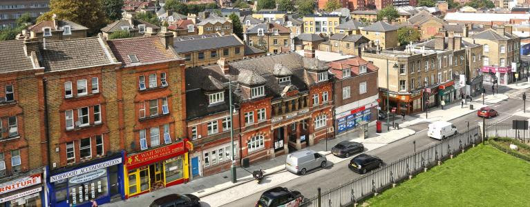 london high street aerial photo