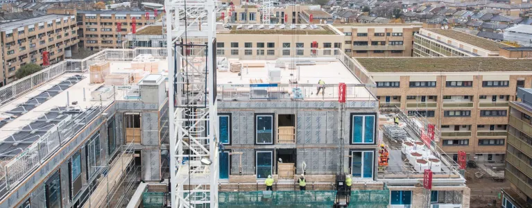 Construction work on London flat