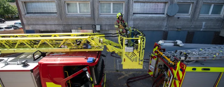 London Fire Brigade fire rescue exercise