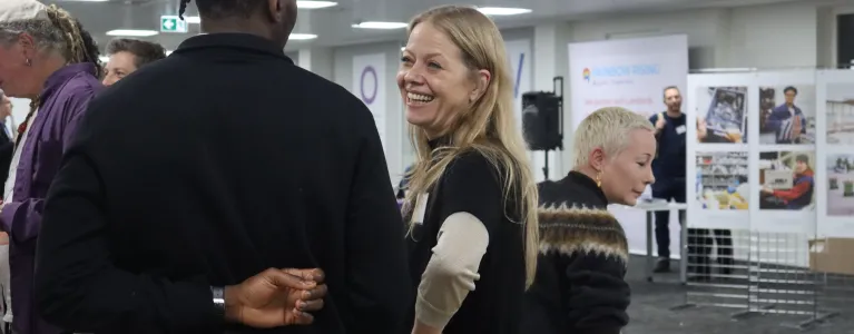 Sian Berry speaking at an event for Dead Spaces