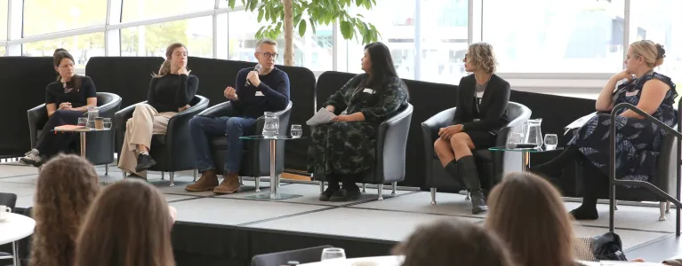 GLA Group officers on a panel talking about health in all policies case studies.