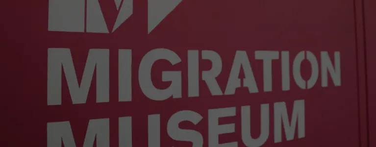 migration museum sign