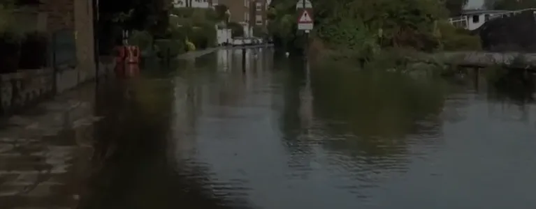 flooded street