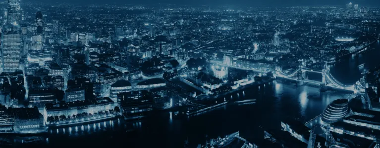 London city lights at night