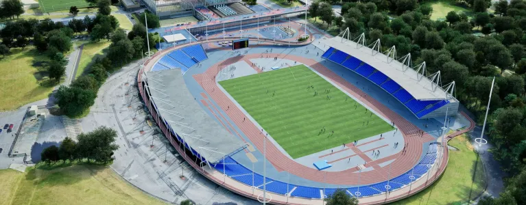 Crystal Palace National Sports Centre CGI after refurbishment