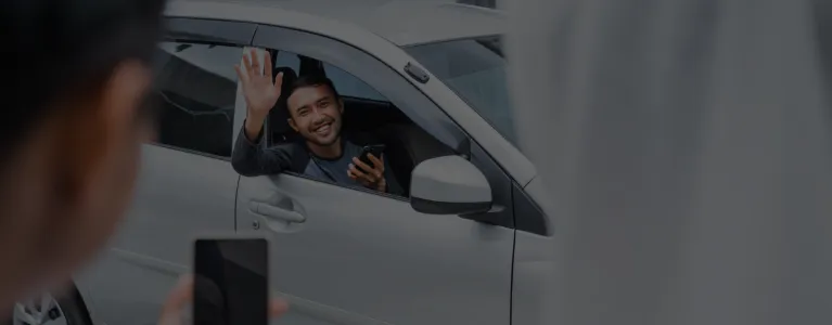 Person hailing private hire cab